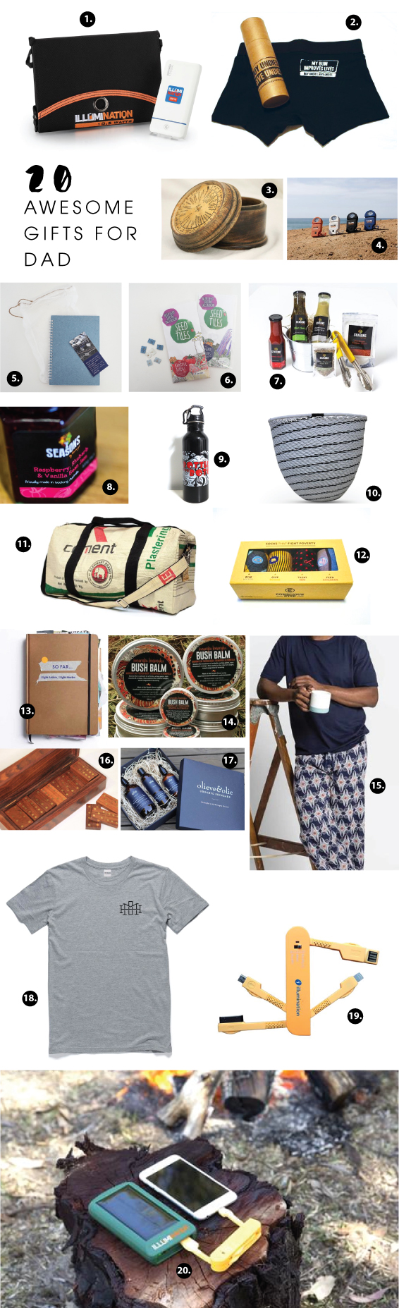 20 awesome gifts for dad and a DIY wrapping paper | TOMFO